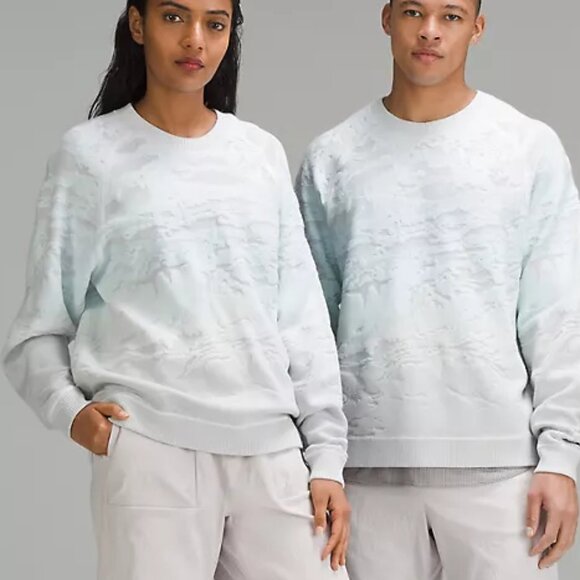 NWT lululemon lab Textured Jacquard Sweater SZ XS Catena Jacquard Light Chrome - Picture 1 of 6